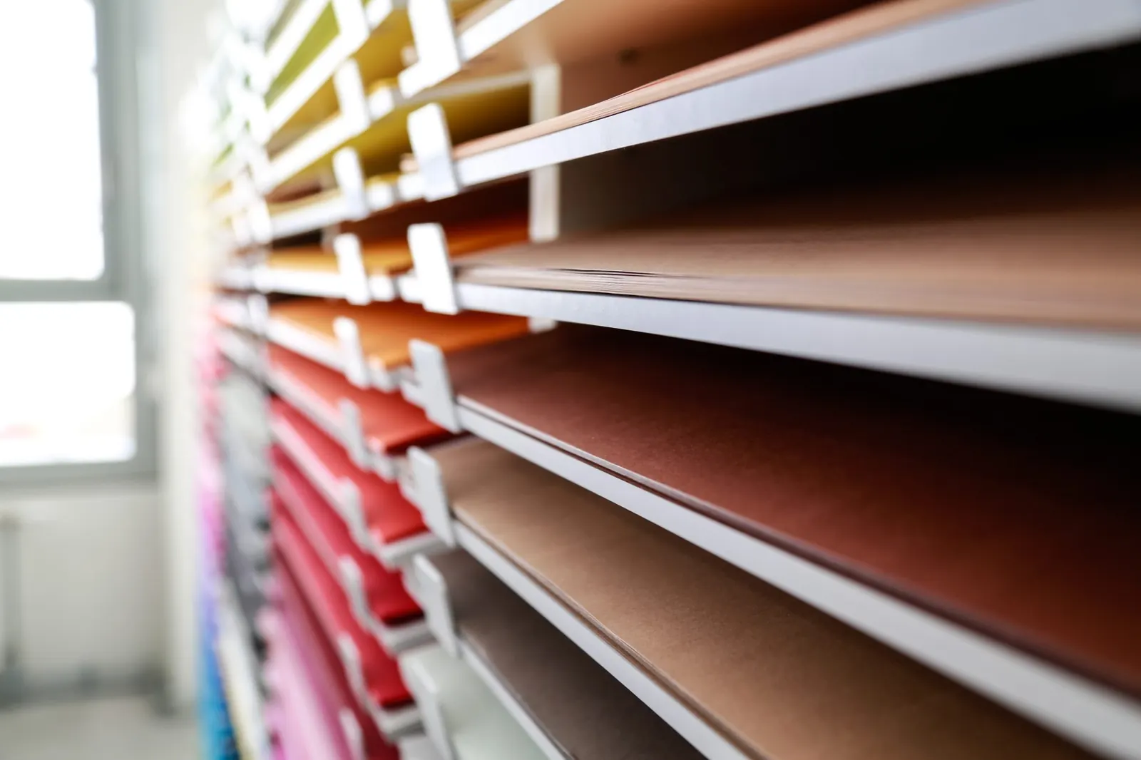 Sheets of colored paper